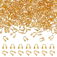 400Pcs Brass Wire Guardian and Protectors, Golden, 5x4x1mm(KK-LP0001-21G)