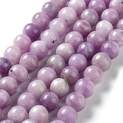Natural Lepidolite/Purple Mica Stone Beads Strands, Round, 8~8.5mm, Hole: 0.8mm, about 48pcs/strand, 15.35 inch(39cm)(G-M353-A01-8mm-01)