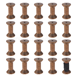 Wooden Empty Spools for Wire, Thread Bobbins, Coconut Brown, 4.75x3cm(TOOL-WH0125-54B)