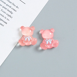 Resin Cabichons, Bear, Light Coral, 25x23mm(PW-WG86414-01)