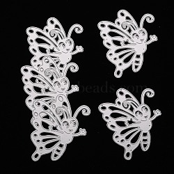 Butterfly Carbon Steel Cutting Dies Stencils, for DIY Scrapbooking/Photo Album, Decorative Embossing DIY Paper Card, Matte Platinum Color, 11.5x8.5x0.08cm(DIY-A008-28)