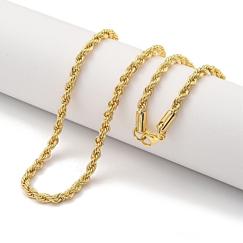 Brass Chain Necklaces for Women, Real 18K Gold Plated, 27.64 inch(702mm)