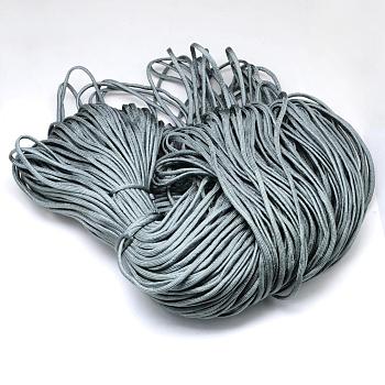 7 Inner Cores Polyester & Spandex Cord Ropes, Solid Color, for Rope Bracelets Making, Gray, 4~5mm, about 109.36 yards(100m)/bundle, 420~500g/bundle