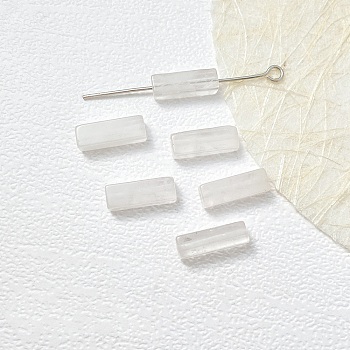 Natural Quartz Crystal Beads, Rock Crystal Cuboid Beads, 13x4x4mm, Hole: 1.4mm