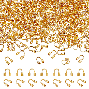 400Pcs Brass Wire Guardian and Protectors, Golden, 5x4x1mm