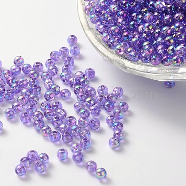 5mm MediumOrchid Round Acrylic Beads