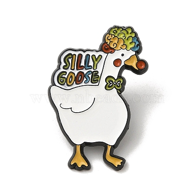 WhiteSmoke Goose Alloy+Enamel Enamel Pins