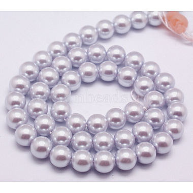 Eco-Friendly  Dyed Glass Pearl Round Bead Strands(X-HY-A002-8mm-RB004)-1