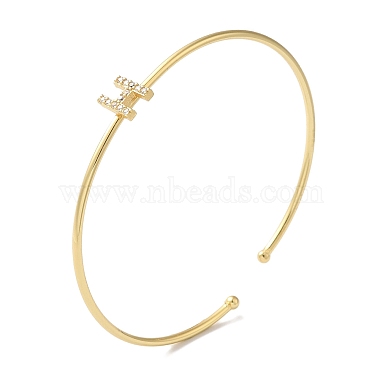 Letter H Brass Cuff Bangles