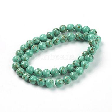 41mm DarkTurquoise Round Synthetic Turquoise Beads