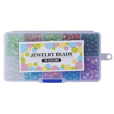 Imitation Jade Glass Beads Strands(DGLA-X0007-10mm-01)-2