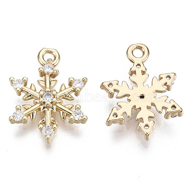 Brass Micro Pave Cubic Zirconia Charms for Christmas(X-KK-R111-033)-2