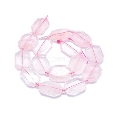 Chapelets de perles en quartz rose naturel(G-O179-F06)-2