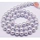 Eco-Friendly  Dyed Glass Pearl Round Bead Strands(X-HY-A002-8mm-RB004)-1