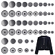 WADORN 50Pcs 5 Style 1-Hole Alloy Shank Buttons(BUTT-WR0001-10B)-1