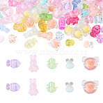 100Pcs 5 Styles Animals Transparent Acrylic Beads, Mixed Color, Mixed Shapes, 13.5~24x12~20x9.5~14.5mm, Hole: 2~3.5mm, 20pcs/style(OACR-TA0005-02)