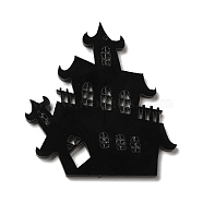 Halloween Opaque Acrylic Pendants, Castle, 51x49x2mm, Hole: 1mm(SACR-P020-C01)