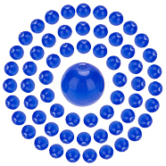 SUNNYCLUE 100Pcs Cat Eye Beads, Round, Blue, 8mm, Hole: 1.2mm(GLAA-SC0001-47B-02)