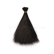 Plastic Long Straight Hairstyle Doll Wig Hair, for DIY Girl BJD Makings Accessories, Black, 5.91 inch(15cm)(DOLL-PW0001-033-13)