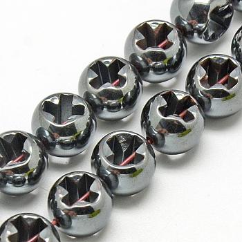 Non-magnetic Synthetic Hematite Beads Strands, Rondelle, 10x8mm, Hole: 1mm, about 41pcs/strand, 15.7 inch