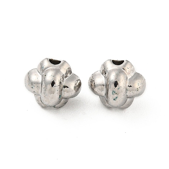 Alloy Beads, Long-Lasting Plated, Lead Free & Cadmium Free & Nickel Free, Platinum, 7x7.5x8mm, Hole: 1.6mm