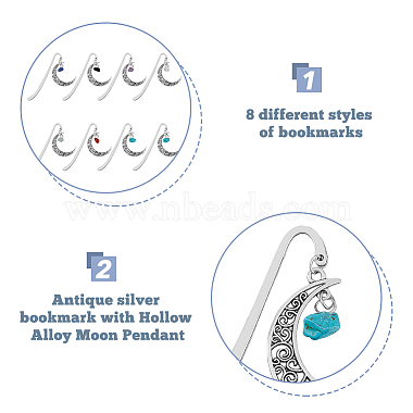 1 Set Tibetan Style Alloy Hook Bookmarks(AJEW-FH0003-72B)-5