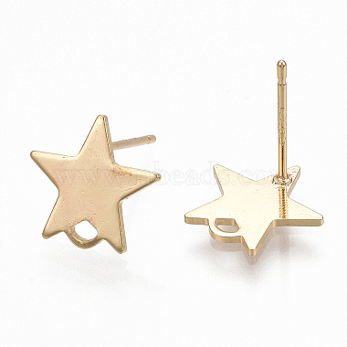 Brass Stud Earring Findings(X-KK-S348-352)-2