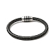 Microfiber Leather Braided Round Cord Bracelet with 304 Stainless Steel Clasp for Men Women(BJEW-C021-27P)-2