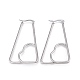 Pendientes de aro de acero inoxidable resistentes al deslustre 201(EJEW-A052-21A)-1