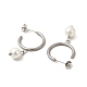 Aretes colgantes con perlas de vidrio(EJEW-P219-12P)-2