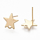 Brass Stud Earring Findings(X-KK-S348-352)-2
