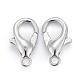 Platinum Plated Zinc Alloy Lobster Claw Clasps(X-E103-P-NF)-3