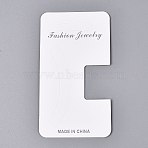 Cardboard Paper Jewelry Display Cards for Hair Clip Storage, Rectangle with Fashion Jewelry, White, 11x6x0.04cm, Hole: 9.5x29mm(CDIS-N004-06)
