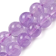 Natural Amethyst Beads Strands, Grade AA, Round, 8mm, Hole: 0.9mm, about 46~49pcs/strand, 15.16''~15.75''(38.5~40cm)(G-P503-8MM-08)