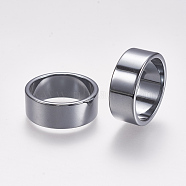 Non-magnetic Synthetic Hematite Rings, Original Color, US Size 12 3/4(22mm)(RJEW-K223-01-22mm)