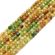 Natural Tourmaline Beads Strands, Faceted, Round, 2mm, Hole: 0.5mm, about 215pcs/strand, 15.16''~15.55''(38.5~39.5cm)(G-P457-A01-14D)
