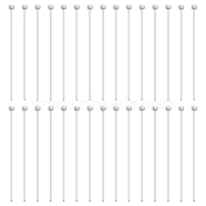 925 Sterling Silver Ball Head Pins, for Jewelry Making, Silver, 24 Gauge, 30x0.5mm, Head: 1.5mm, 30pcs(STER-BC0002-16B)