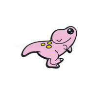 Dinosaur Enamel Pin, Alloy Brooch for Backpack Clothes, Pearl Pink, 20x28mm(WG23706-08)