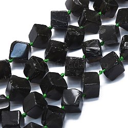 Natural Tektite Beads Strands, Rhombus, 14~16x15~17x15~17mm, Hole: 1mm, about 25pcs/strand, 16.73''(42.5cm)(G-K245-F06-03)