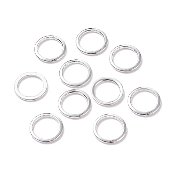 304 Stainless Steel Linking Rings, Silver, 10x1mm, Hole: 8mm