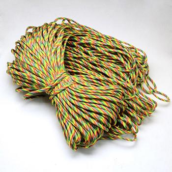 7 Inner Cores Polyester & Spandex Cord Ropes, for Rope Bracelets Making, Gold, 4mm, about 109.36 yards(100m)/bundle, 420~500g/bundle