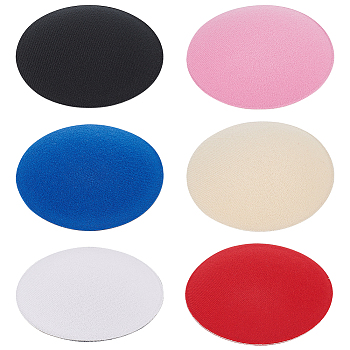 6Pcs 6 Colors EVA Cloth Round Fascinator Hat Base for Millinery Magic, Mixed Color, 110x3mm, 1pc/color
