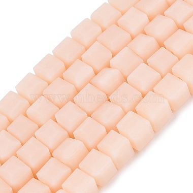 brins de perles de verre d&eacute;polies opaques(GLAA-N072-01A-B02)-1