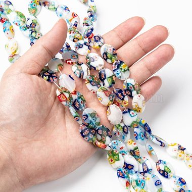 Handmade Millefiori Glass Beads Strands(LK137)-5