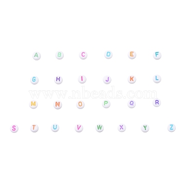 Perles acryliques de l'alphabet(OACR-X0006-21)-2