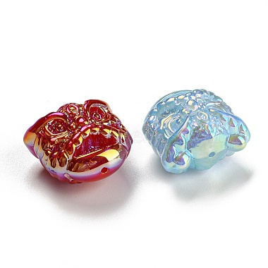 perles acryliques opaques plaquées d'inspiration sirène(MACR-K353-29)-2
