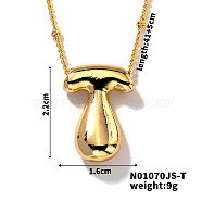 Simple and Stylish Brass Letter Pendant Satellite Chain Necklaces for Women Men, Golden, Letter T, 16.14 inch(41cm)(GF2554-20)