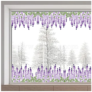 PVC Window Static Stickers, Rectangle Shape, for Window Decoration, Flower, 280x1160mm(AJEW-WH0385-0007)