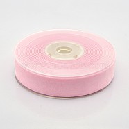 Polyester Velvet Ribbon for Gift Packing and Festival Decoration, Pink, 7/8 inch(23mm), about 25yards/roll(22.86m/roll)(SRIB-M001-23mm-123)