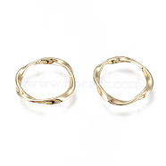 Alloy Linking Rings, for Jewelry Making, Twisted Ring, Golden, 16~17x1.7mm, , Inner Diameter: 13~13.5mm(PALLOY-M183-10G-RS)